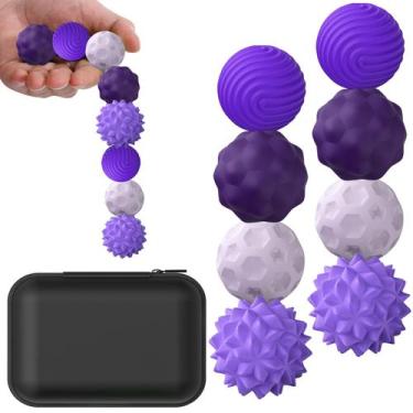 Imagem de Pacote com 8 bolas magnéticas de silicone Fidget Balls BUSOHA para alí