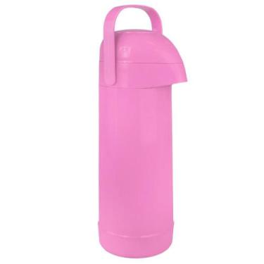 Imagem de Garrafa Térmica 1 Litro Quente Fria Termolar Branco Magic Pump, ROSA
