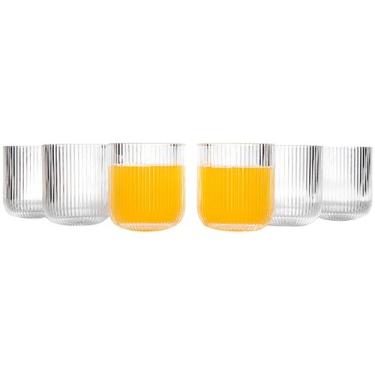 Imagem de Jogo de Copos de Vidro 300ml 6 Peças Haus Concept Canelado, Transparen