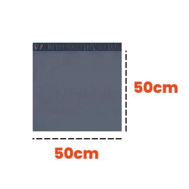 Imagem de 50 Un Envelope Segurança Saco Plástico Lacre Cinza 50X50