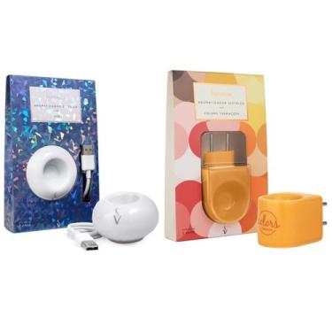 Imagem de Kit Aromatizadores Difusor Elétrico Porcelana Via Aroma Original e Ter