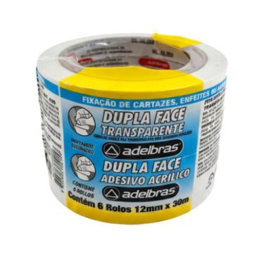 Imagem de Fita Dupla Face Acrílico 12mmX30m Adelbras 430 C/6