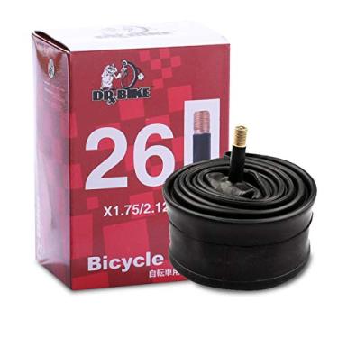 Imagem de Tubo de bicicleta DRBIKE de 66 polegadas para bicicleta de montanha de 66 polegadas Tubo interno de substituição com válvula Schrader de 48 mm, 1 pacote