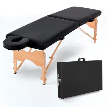 Imagem de Maca Portátil Dobrável Estética Standard 300kg Preto