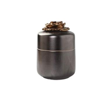 Imagem de 5sssallefaa Pote de cozinha, pote de armazenamento de alimentos, vasilhas de cerâmica para cozinha com tampa hermética, recipiente de armazenamento de alimentos para chá, grãos de café, potes de