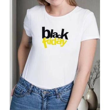 Imagem de Camiseta Camisa Algodão Feminina Masculina Adulto Black Friday Para lo