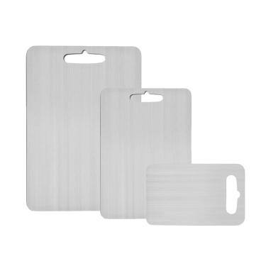 Imagem de Tabua de Carne Corte Cozinha Profissional Aço Inox 3un