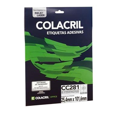 Imagem de Etiqueta inkjet/laser carta CC281 com 25 folhas - Colacril