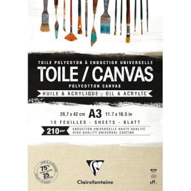 Imagem de Bloco de Tela, Clairefontaine, A3 210g/m² 10 Folhas, 975211C