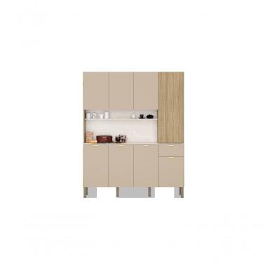 Imagem de Cozinha Compacta 9 Portas 1 Gaveta Pulse Kits Parana Freijó-vanilla-cpriscatto Freijó