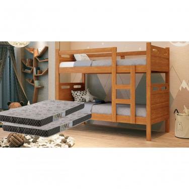 Imagem de Beliche Jaspe Com 2 Colchões - Conforto E Estrutura Reforçada Nature