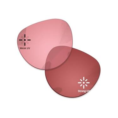 Imagem de Combine8 Lentes de reposição com proteção UV para óculos de sol RayBan Meta Headliner RW4009F 51 mm resistentes a arranhões - Fotocromático rosa - Não polarizado