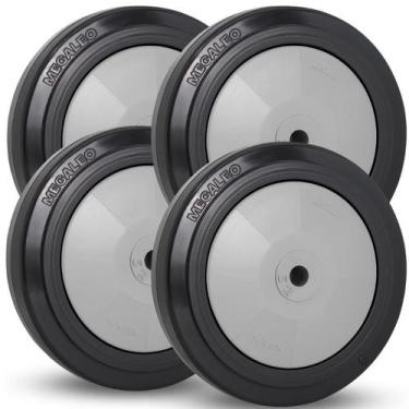 Imagem de 4 Roda 5 Polegada PVC Carrinho Supermercado Rol Esfera 100kg - MegaLeo