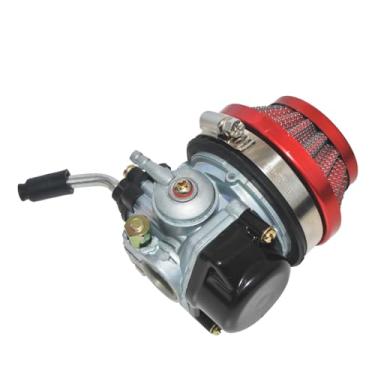 Imagem de Carburador de corrida de 19 mm, carburador vermelho de 2 tempos com filtro de ar para motor de 2 tempos 49cc 66cc 70cc 80cc, motocicleta, bicicleta motorizada, scooter a gás