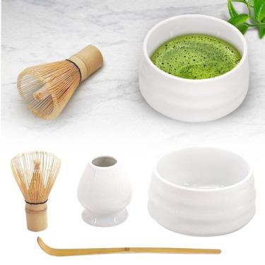 Imagem de Conjunto de chá Matcha Jiavarry Japanese Matcha Whisk Ceramic Bowl