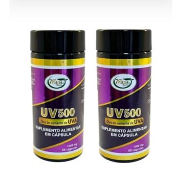 Imagem de Uv 500 - Óleo De Semente De Uva 1400 Mg 60 Capsulas kit 2 Unidades