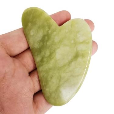 Imagem de Ferramenta de massagem Gua Sha – Placa de jade de cristal Gua Sha para cuidados com a pele, massagem facial nas costas, terapia de relaxamento, terapia de ponto gatilho