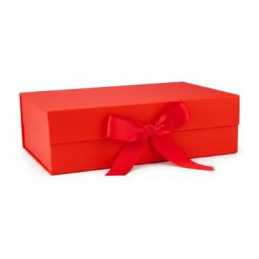 Imagem de Caixa de Papel Rígido Retangular Vermelho com Imã e Fita - 1 unidade