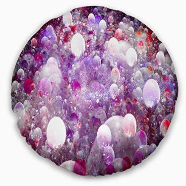 Imagem de Design vermelho molécula fractal padrão abstrato sala de estar, sofá, almofada de alta qualidade + capa de almofada impressa em ambos os lados 50 cm