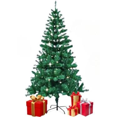 Imagem de Árvore De Natal Branca OU Verde 180cm 400 Galhos Pé de Ferro Cheia Grandes Pinheiro Premium (Verde 1,80m,C/PISCA 220v)