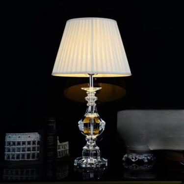 Imagem de Luminária de mesa moderna em cristal com LED, simples, criativa e luxuosa, para decoração de sala de estar e quarto (Estilo 12)