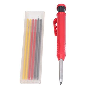 Imagem de Yunir Pino para Marcenaria Com Ponta de Carboneto Wolfram, Leve e Nenhum, Operação Simples para Marcar ou Escrever Linhas Em Metal, Plástico, Vidro, Madeira, Papel (Três recargas de cores)