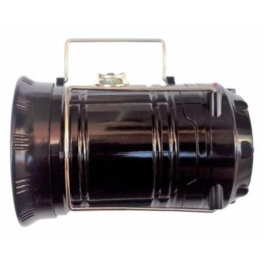 Imagem de Lampião Luminária Elétrico Recarregável Solar Led Lançamento Preto - K