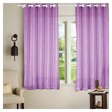 Imagem de Cortina Rústica  2,00x1,80 Lilás  com ilhós Branco Admirare