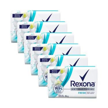 Imagem de Kit 6 Sabonete em Barra Rexona Antibacterial Fresh com 84g