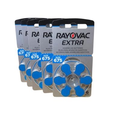 Imagem de Kit 30 Pilhas Auditivas Rayovac 675 (PR44) Extra Advanced | 5 Cartelas x 6 Unid. | Tecnologia Zinc-Air | Livre de Mercúrio (0% Hg)