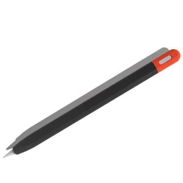 Imagem de Capa protetora de silicone para Apple Pencil USB-C cor contrastante (preto)