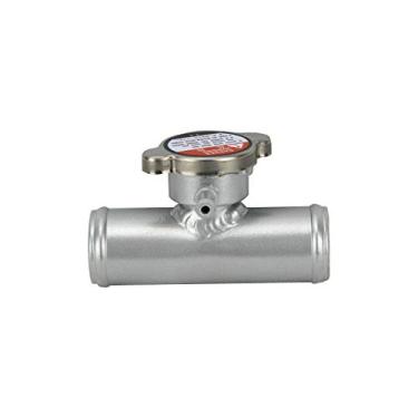Imagem de HCHCSPEED Mangueira de pescoço de enchimento de radiador de alumínio de 38 mm com tampa prata