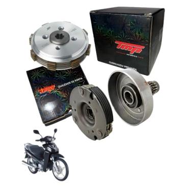 Imagem de Kit Embreagem Primária e Secundária TMP (Completo) para Honda Biz 100 (98-05/13-15), Dream 100 e Sundown Web 100