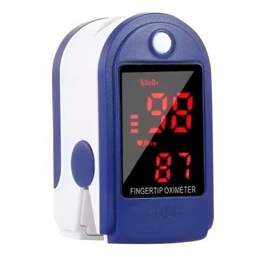 Imagem de Oxímetro de Dedo Digital Monitor Saturação Oxigenação - Monitoramento Rápido e Preciso de SpO2 e Frequência Cardíaca