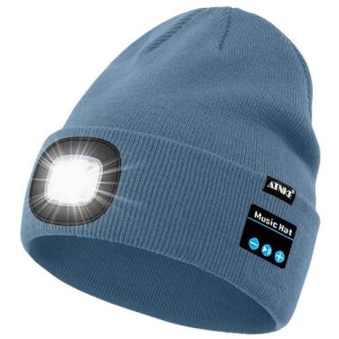 Imagem de Gorro Bluetooth ATNKE iluminado por LED com farol Shadow Blue