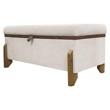 Imagem de Puff Recamier Versallies 100 Cm Bege Bouclé