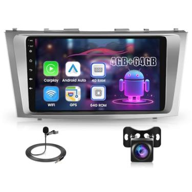 Imagem de [8 núcleos 4G + 64G] Carro estéreo sem fio para Toyota Camry 2006-2011 Android Auto, rádio veicular com tela sensível ao toque de 22 cm com DSP/BT/WiFi/EQ/link espelhado/GPS Navi + câmera de reserva