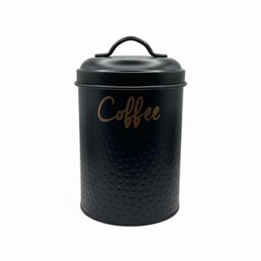 Imagem de Pote De Lata Decorativo Com A Palavra Coffee Multiuso Para Café Açúcar Chá E Mantimentos Ideal Para Organização Prática E Estilo Na Cozinha (Preto)