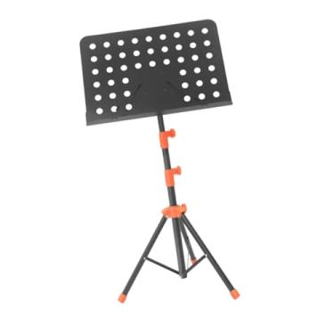 Imagem de oshhni Suporte de partitura antiderrapante, prático, dobrável e com altura ajustável, ideal para apresentações de violino no palco, Preto