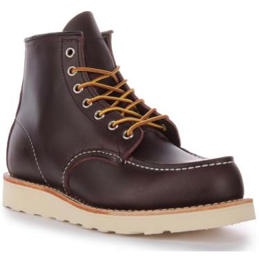 Imagem de Red Wing Mens 6 Inch Classic Moc Toe Leather Black Cherry Boots 8.5 US