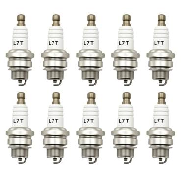 Imagem de AZXX Vela de ignição BPMR7A, pacote com 10, velas de ignição L7T para Champion CJ8 RCJ6Y RCJ7Y para NGK BPMR7A Motor de 2 tempos para cortador de soprador de folhas Husqvarna, adequado para motosserra