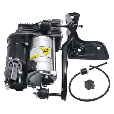 Imagem de AIRSUSFAT Compressor de suspensão a ar com suporte com relé e tubo de borracha de ar da bomba compatível com Mercedes-Benz W221 W216 S400 S450 S550 S63AMG CL550 CL600 CL63AMG 2213200704 2213201904