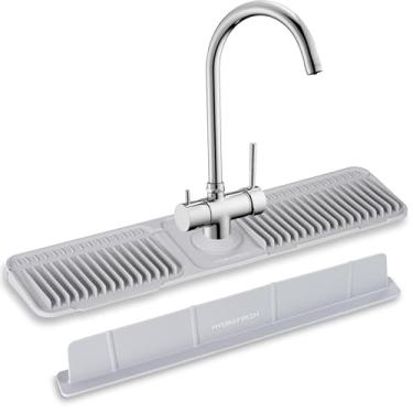 Imagem de HYDROFRESH Tapete 2 em 1 para pia de cozinha, protetores de respingos de pia de cozinha de 61 cm para cozinha, acessórios de pia de cozinha, conjunto de proteção contra respingos de pia de cozinha