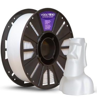 Imagem de Filamento PLA Velvet High Speed 1Kg 1,75mm Efeito Aveludado Impressora 3D FDM Voolt3D (Branco Off White Velvet)