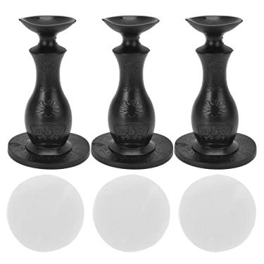 Imagem de Suporte de rolha de porta de borracha preta para máquina de lavar roupa design de ventosa de porta de carga frontal pacote com 3