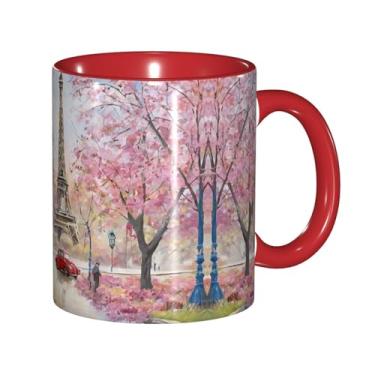 Imagem de Zeraoke Linda Torre Eiffel Paris Impressão Criativa Canecas de Café, Personalizadas, Presente para Família, Tamanho 325 ml, Unissex