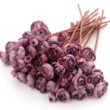 Imagem de Embewhis 24 hastes de flores artificiais de ranúnculo - buquê de ranúnculo de seda sintética 96 flores para decorações de casamento, decoração de casa, arranjos de férias e centros de mesa grandes