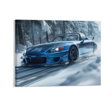 Imagem de HouLaiZhe Snow S2000 Extreme Speed Sports Posters Tela Estética Decoração de Quarto Pintura de Parede Impressões Sala de Galeria Decoração de Parede para Quarto Sala de Estar Escritório 16 x 20