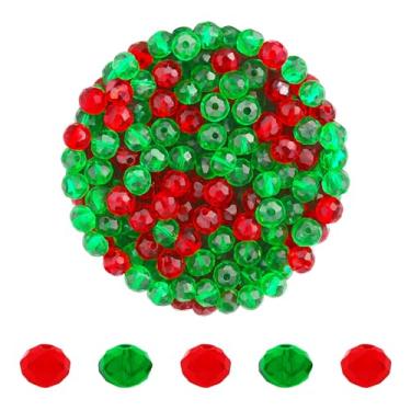 Imagem de Mandala Crafts Contas de cristal de briolette de Natal de 6 mm – 800 contas de vidro facetadas para fabricação de joias, suprimentos de contas, artesanato DIY, pulseiras, colares, brincos e contas
