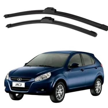 Imagem de TIGER AUTO - KIT PALHETA LIMPADOR PARABRISA DIANTEIRA EM SILICONE PARA APLICAÇÃO JAC MOTORS J3 2011>2017